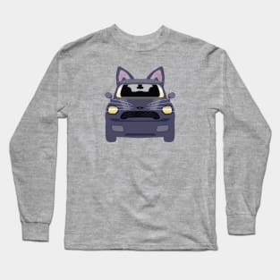 Mini Russian Blue Cat Car Long Sleeve T-Shirt